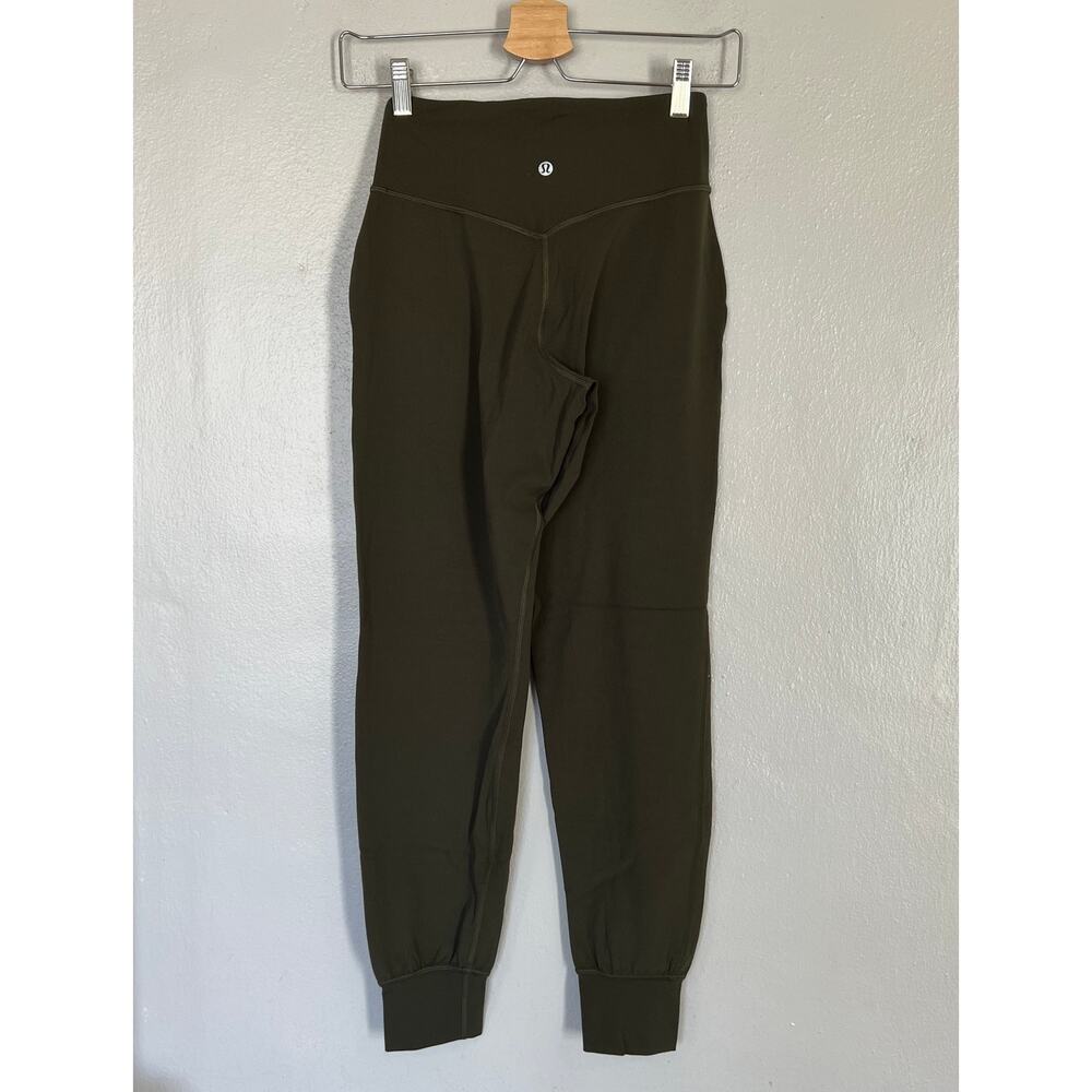 Lululemon Women's Align High Rise Jogger Pants Dark Olive Green Size 4 Pockets - Picture 2 of 10